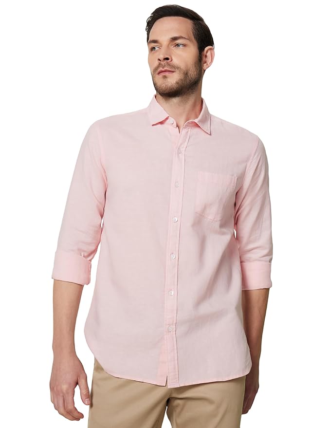 Symbol Premium Men's Cotton Linen Casual Shirt - Regular Fit | Full Sleeve (Available in Plus Sizes)
